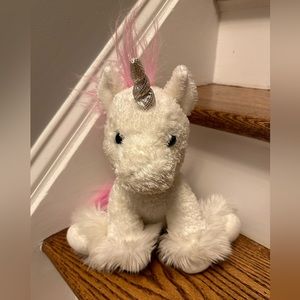 Unicorn Aurora World Dreaming of You White Pink Fluffy Feet 11”